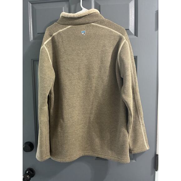 Kuhl Europa 1/4 Zip Sweater Mens Sz M Oatmeal Brown Alfpaca - Picture 6 of 6